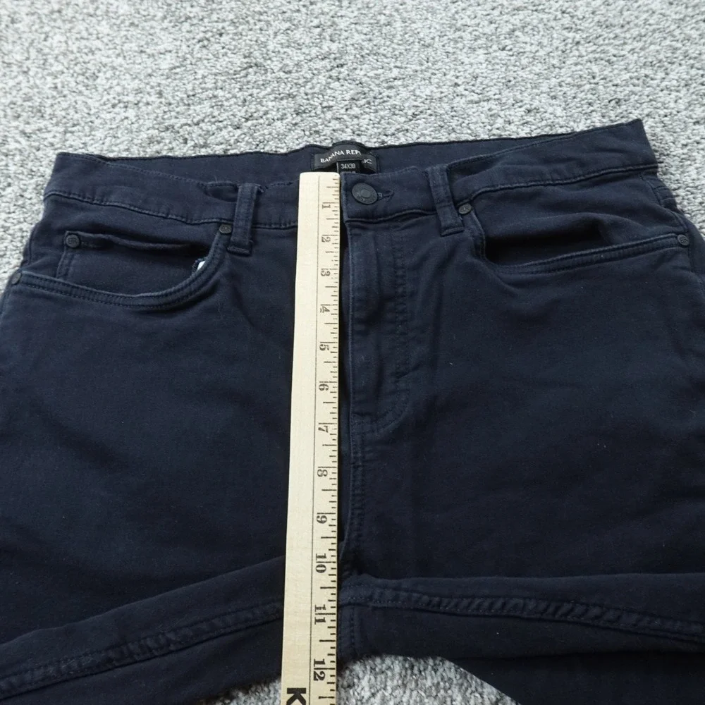 Banana Republic Jeans Mens 34X30 Dark Blue Denim Pants Travel Straight Stretch